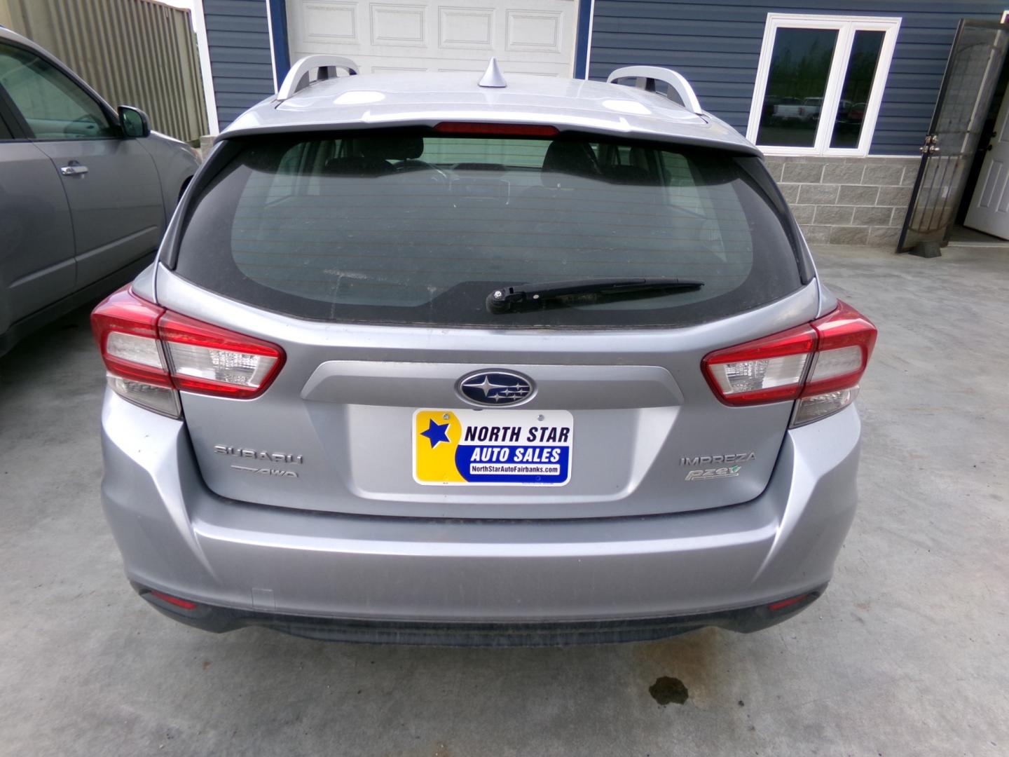 2017 Silver Subaru Impreza 2.0i Premium CVT 5-Door (4S3GTAB61H3) with an 2.0L H4 DOHC 16V engine, CVT transmission, located at 2630 Philips Field Rd., Fairbanks, AK, 99709, (907) 458-0593, 64.848068, -147.780609 - Photo#3